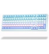 Aula F99 Wireless Mechanical Keyboard, Gasket Hot Swappable, Side Printed PBT Keycaps, RGB Backli...