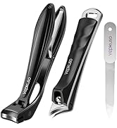 Vepkuso Nail Clippers&Toenail Clippers for Thick Nails for Seniors | Toe Nail Clippers Set for In...
