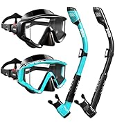 Aegend Snorkeling Gear for Adult Men Women: Diving Mask with Dry Snorkel Set - Anti Fog Panoramic...