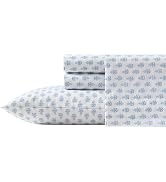 Laura Ashley - King Sheet Set with Fitted Sheet & Pillowcases | 100% T200 Cotton Percale, Crisp &...