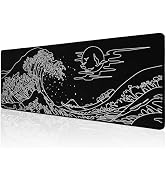 ALOANES Waterproof Mouse Pad, XL Gaming Keyboard Pad with Anti-Slip Base, Grain Jacquard Surface,...