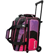 Pyramid Deluxe Double Roller 2 Ball Bowling Bag with Large Separate Shoe Compartment (Up To 2 Pai...