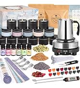 SAEUYVB Candle Making Kit with Wax Melter, Candle Making Kit for Adults - DIY Starter Soy Candle ...