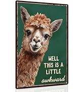 Piemow Funny Alpaca Bathroom Metal Sign Vintage Toilet Washroom Wall Decor Well This is A Little ...