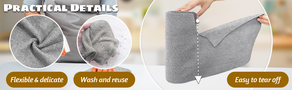 4 Tear Away Microfiber Towels