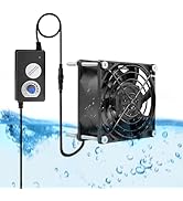 PANO-MOUNTS 80mm 3.15inch Dual Ball Upgraded IP68 Waterproof Cooling Fan -Max 5000RPM with Steple...