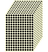 3/8" Small Colored Dot Stickers 2880 PCS Round Circle Stickers Tiny Black Coding Labels Mini Stic...