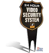 Signs Authority Warning 24 Hour Video Surveillance Sign - No Trespassing Outdoor Signage - Heavy ...