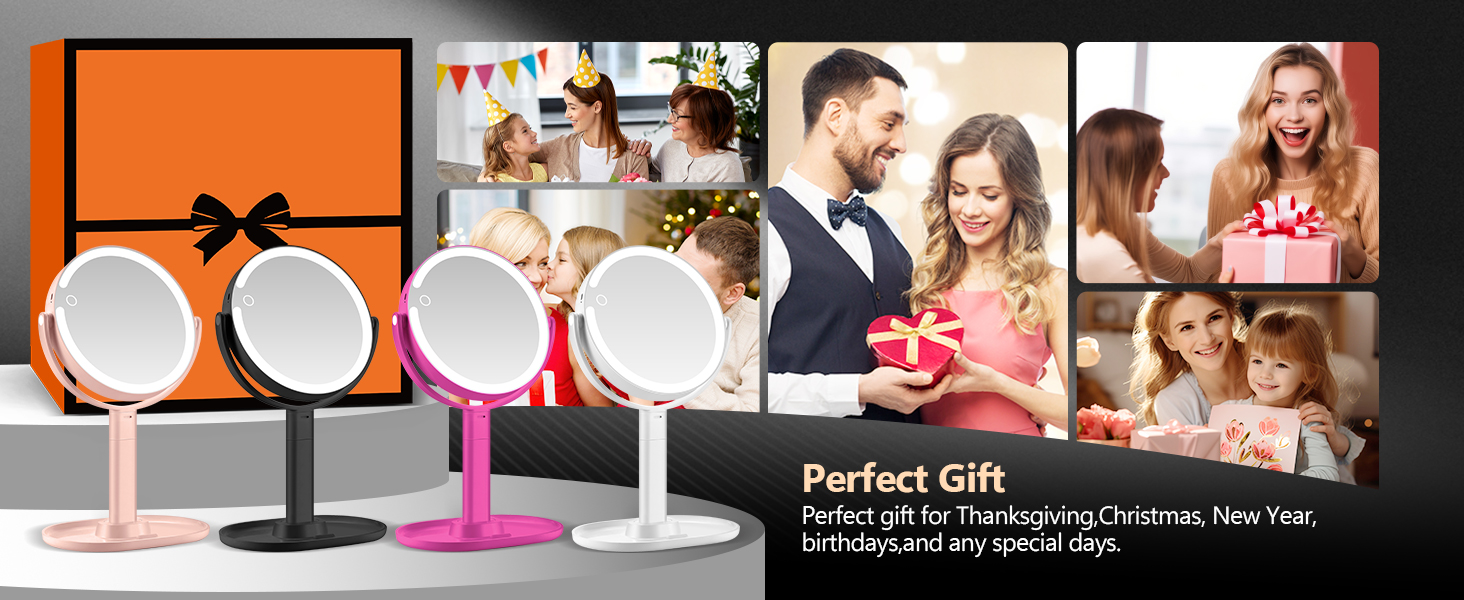 20x magnifying mirror with light