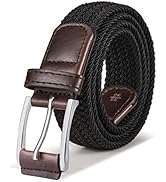 BULLIANT Stretch Belt Men, Mens Woven Braided Web Belt 1 3/8 for Golf Casual Pants Shirts Jeans