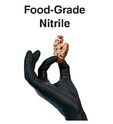 Food Grade Black Nitrile Gloves Food Safe