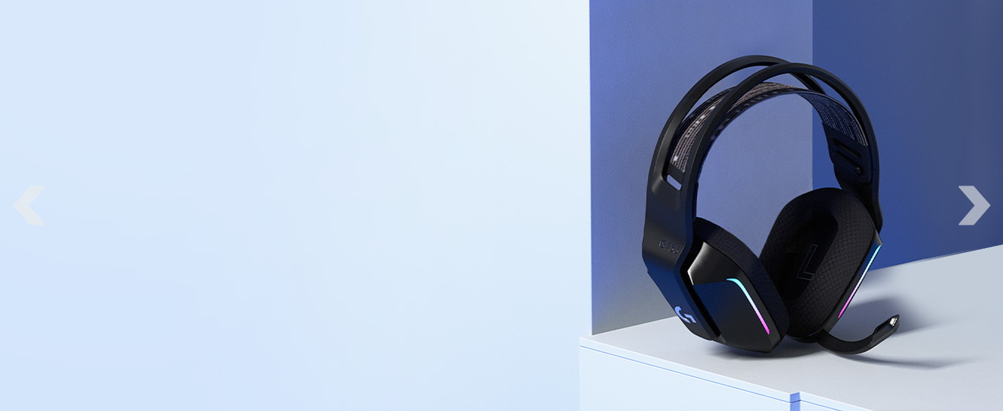 An angle image of G733 wireless gaming headset