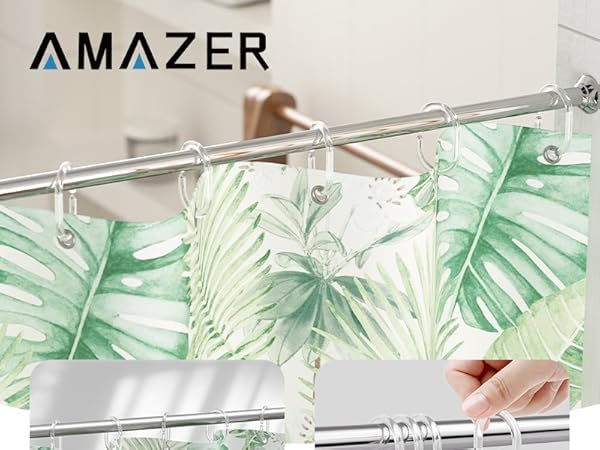 plastic shower curtain hooks clear