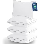 CozyLux Pillows Queen Size Set of 4, Soft and Supportive 3D Down Alternative Bed Pillow for Sleep...