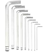 Rowiz 9pcs Allen Tool Set Hex Key Allen Screw Driver Set | Metric Steel Ball End Anti Tamper Proo...