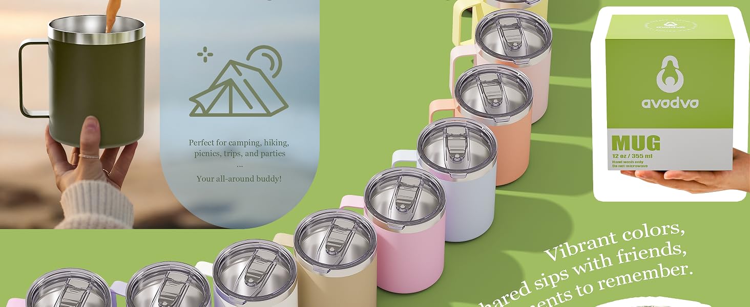 insulated coffee mug with handle