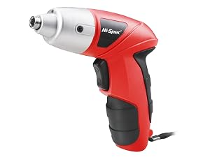 Hi-Spec 27 Piece Red 4.8V Electric Cordless Power Screwdriver & Bit Set