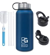 insulated water bottle with straw