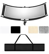 WELLMAKING Clamshell Light Reflector Diffuser with Carrying Bag, 39”×20”/100x50cm Photography Cur...
