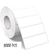 Meitaat 3 × 1 Inches White Rectangle Color Coding Labels 1000 PCS, Self-Adhesive Writable Waterpr...