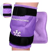 KingPavonini XXL Knee Ice Pack Wrap Around Entire Knee After Surgery, Large Reusable Gel Ice Pack...