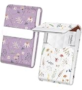 FenZen 2Pack Business Card Holder,PU Leather Business Card Case Flowers