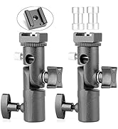 Updated Version Flash Bracket-ChromLives Light Stand Flash Mount Cold Shoe Flash Stand Photograph...