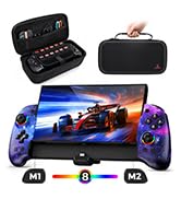 NexiGo Hall Effect Gripcon with Carrying Case for Switch 2, 4K HDMI Output for TV Mode, Handheld ...