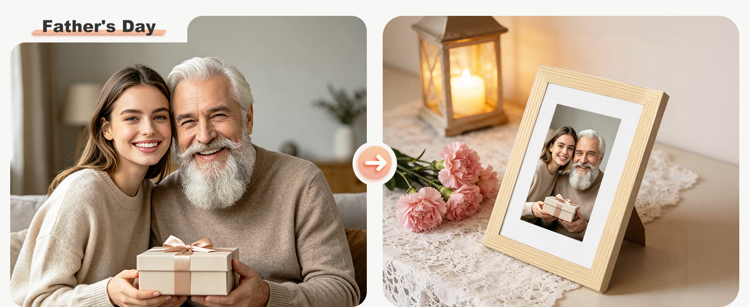 KINLINK Solid Wood Picture Frame is the perfect choice as a Day gift for your loved