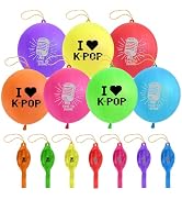 KPOP Punch Balloons 20 Pcs – I Love K-POP & Time to Shine, Heavy Duty Punching Balloons Party Fav...