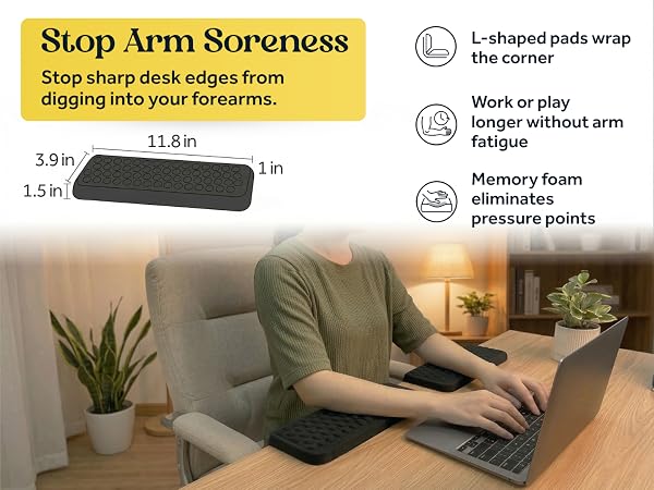 black l shaped desk pad elbow cushion for desk edge