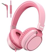 MIDOLA Headphone Kids Volume Limited 85/110dB Wired Over-Ear/On-Earr Foldable Headset with Inline...