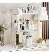Goderewild 3-Tier Bathroom Counter Organizer, Multi-Purpose Cosmetics Skincare Shelf, Fits A4 Siz...