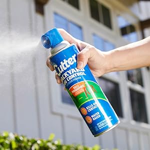 Lifestyle image of user using the Cutter Backyard Bug Control Fogger