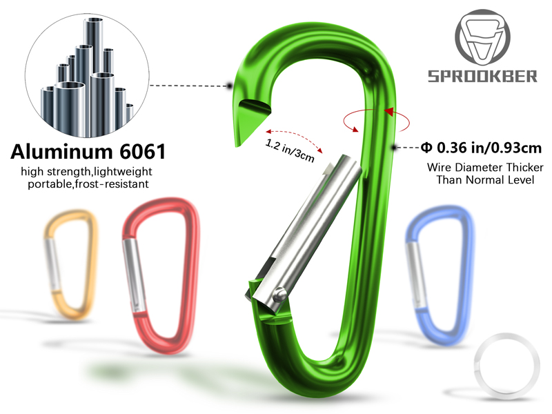 5 inch aluminum carabiner