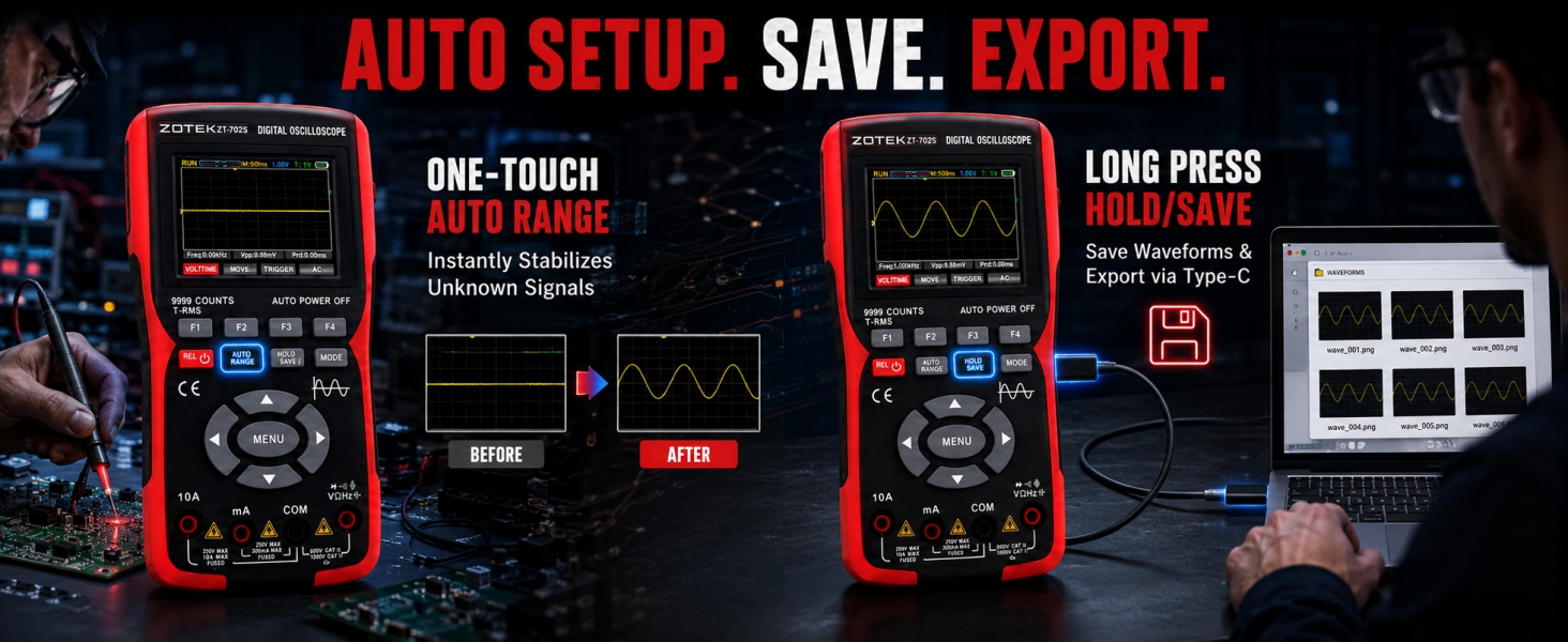 ZT-702S 2 IN 1 OSCILLOSCOPE MULTIMETER