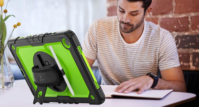 Case for Galaxy Tab A9 Plus with rotating kickstand fit for working for teachers or business man