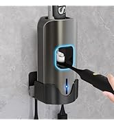 Automatic Toothpaste Dispenser Wall Mounted - Smart Touchless Toothpaste Squeezer with 3 Adjustab...