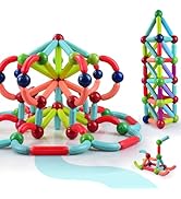 BAKAM Magnetic Building Blocks for Kids Ages 4-8, STEM Construction Toys for Boys and Girls, Larg...