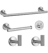 NearMoon 5 Pcs Bathroom Hardware Set SUS 304 Thicken Stainless Steel-Towel Bar Set Include 16