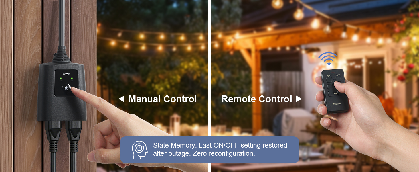 remote outdoor outlet plug