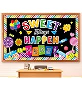 gisgfim Sweet Things Happen Here Bulletin Board Decorations Back to School Colorful Paper Cutouts...