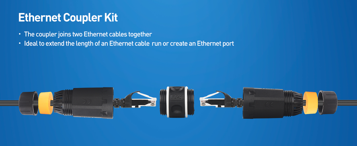 10Gbps Cat6A Shielded Waterproof Ethernet Couplers