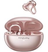 Kinglucky Upgraded Clip-On Earbuds Bluetooth 6.0 Wireless Headphones Open Ear Buds Comfortable Fi...