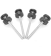 4 Pack 8MM Baby Gate Threaded Spindle Rod, Replacement Hardware Parts Kit for Pet & Dog Pressure ...
