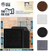 Stable The Table-12 Pack-Black Square, Furniture Leveler & Riser, Anti-Slip Sofa Gripper for Hard...