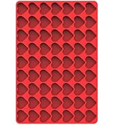Heart-Shaped Silicone Candy Molds, 63-Cavity Non-Stick Heart Chocolate Making Tray for Gummy Vale...