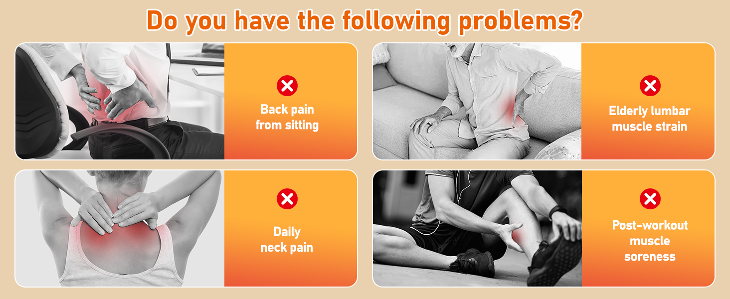 Pain types: daily neck ache, post-workout muscle soreness