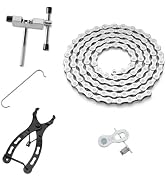 Bike Chain Kit, High Tensile Strength Bicycle Chain for Road/MTB Bike 6/7/8/9-speed-Quick Buckle ...