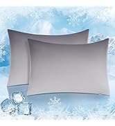 LUXEAR Cooling Pillow Cases, 2 Pack Arc-Chill Q-max>0.5 Gradient Cool Pillowcases for Hair Skin H...